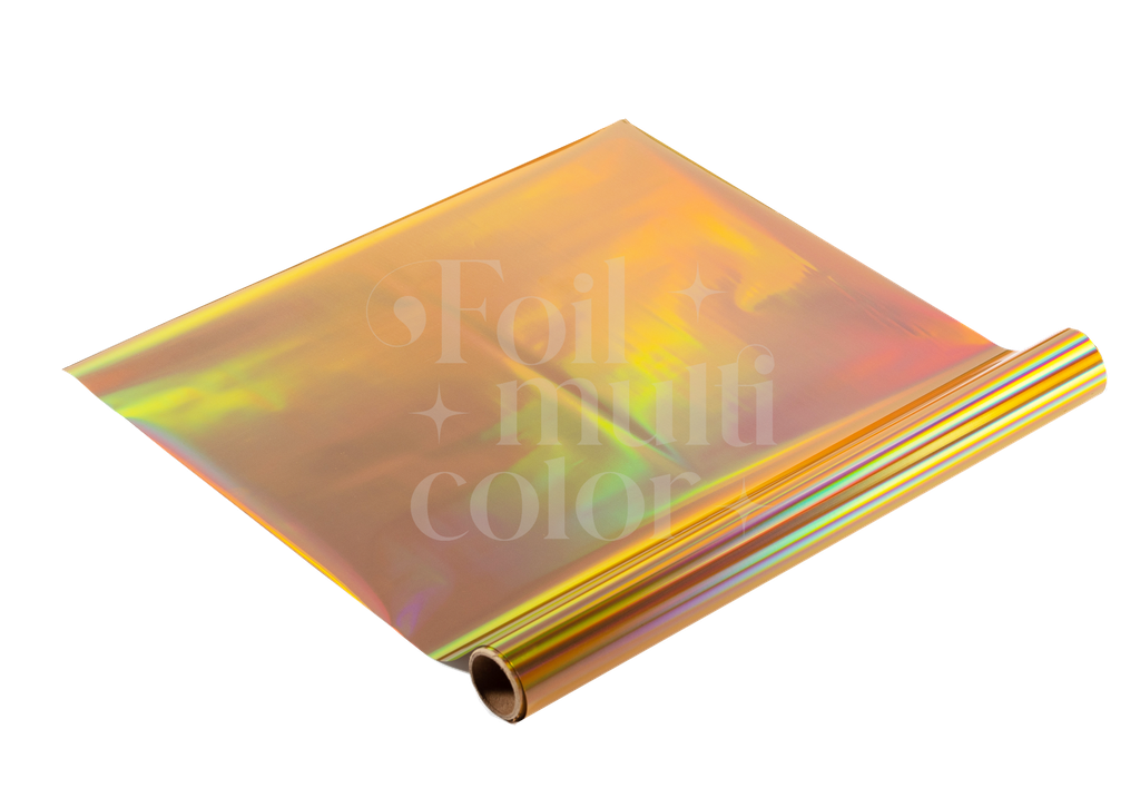 FOIL TEXTIL DORADO HOLOGRÁFICO